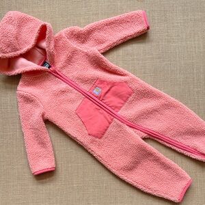 EUC Carhartt Pink Sherpa Kids Footie